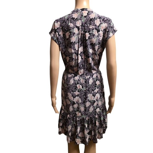 Rebecca Taylor Floral Silk Dress Size 6 - Picture 4 of 13